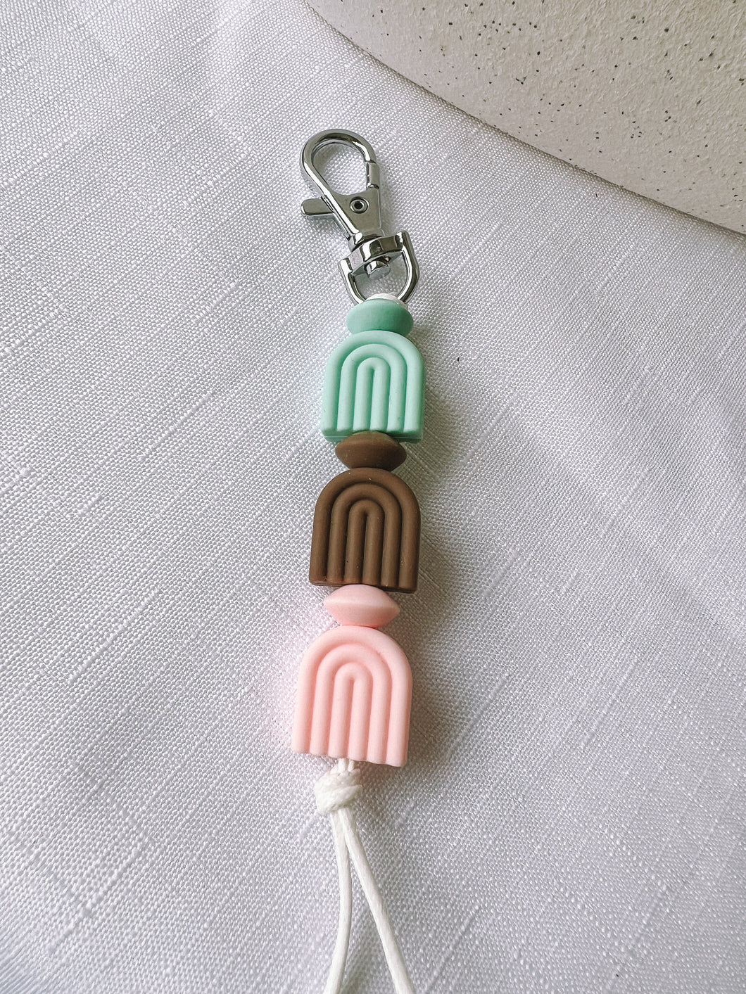 MIA TRIO BEADED KEYCHAIN