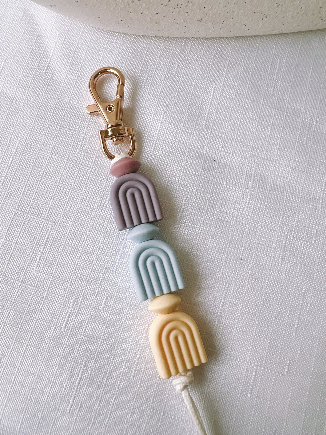 CORY TRIO BEADED KEYCHAIN