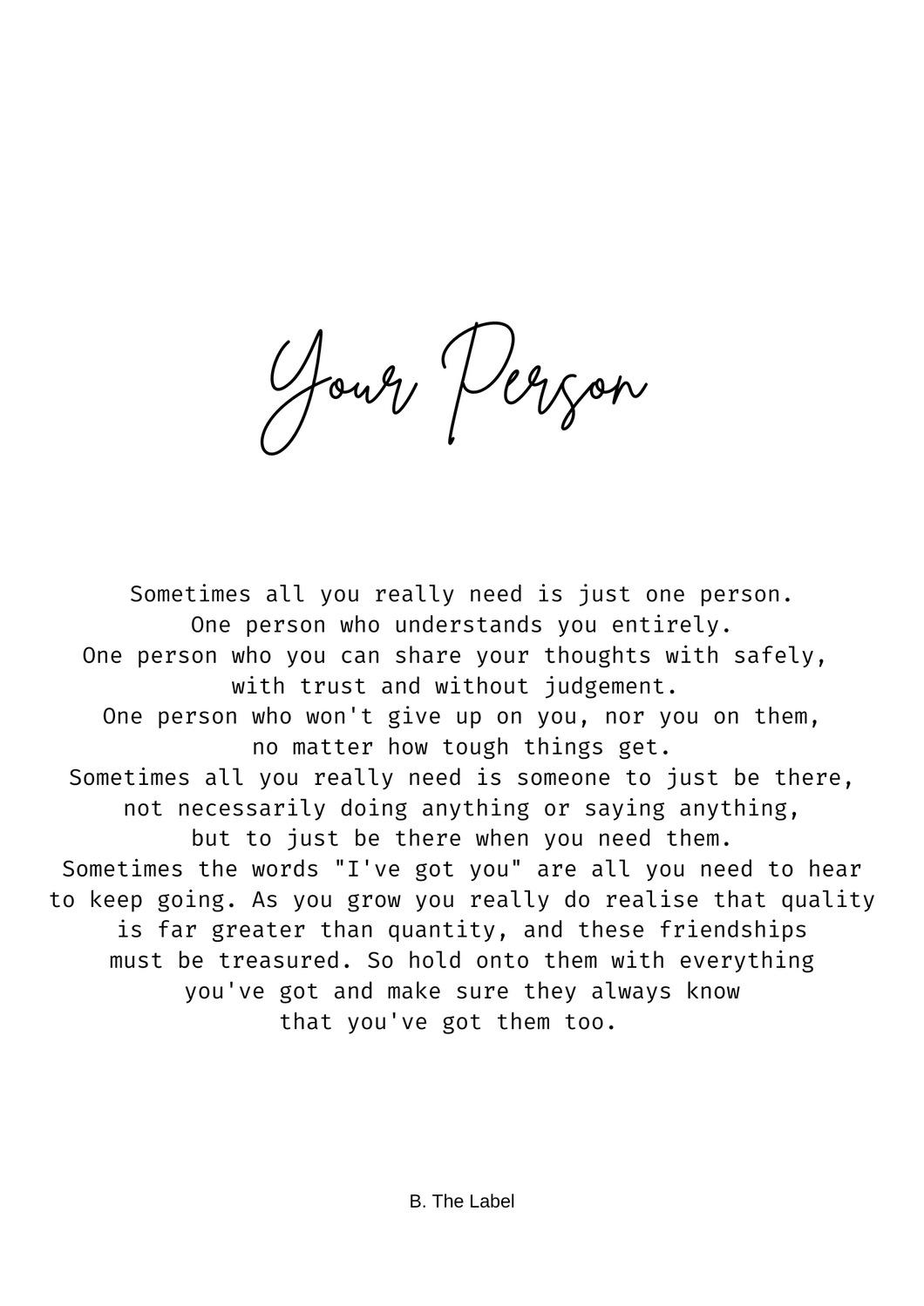 Your Person Downloadable Print