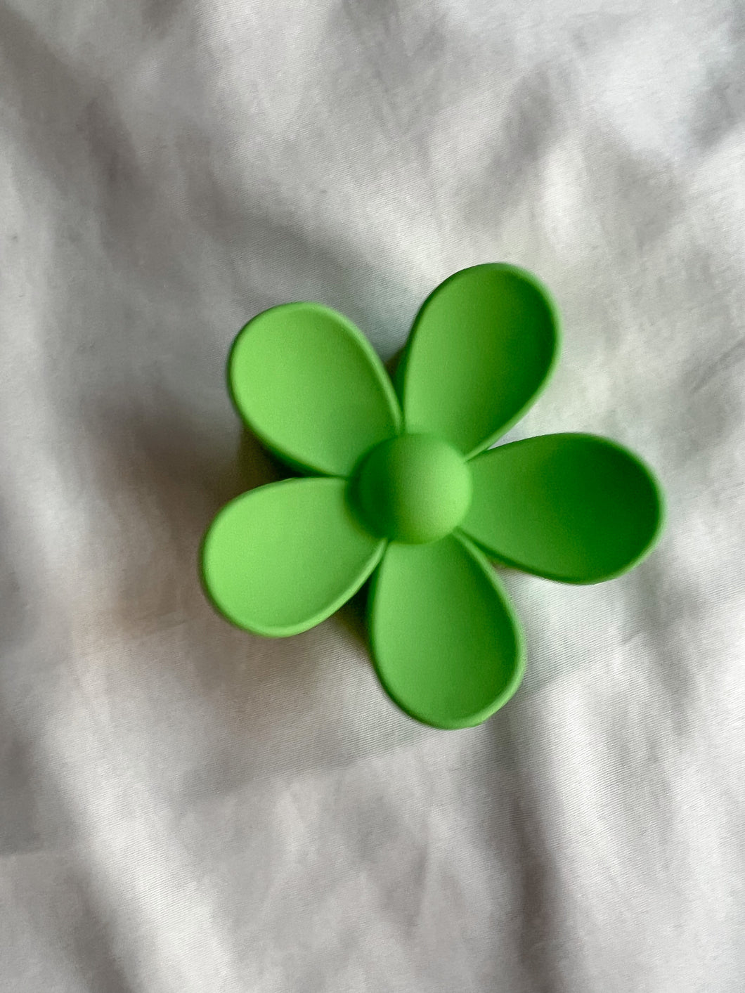 Green Flower Hair Claw